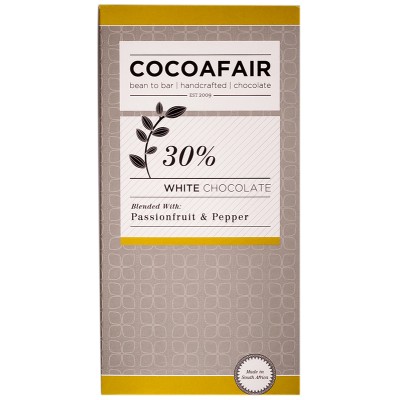 Cocoafair Passionfruit & Pepper White Chocolate 