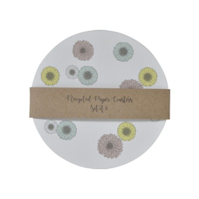 Growing Paper Recycled Paper Coasters - Round 
