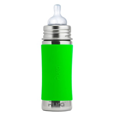 Pura Stainless Steel Green Infant Bottle