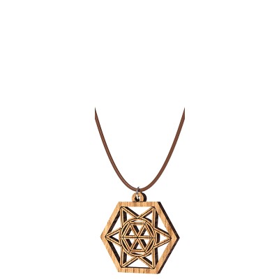 The Artists Sacred Geometry Hexagonal Star Pendant