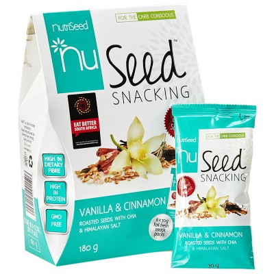 NuSeed Vanilla & Cinnamon Roasted Seeds with Himalayan salt