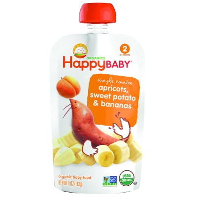 Happy Baby S2 Apricots, Sweet Potatoes & Bananas 113g