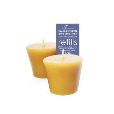 With Love Lavender Lights Pure Beeswax Votive Candle Refills