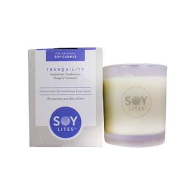 Soylites Frosted Aromatherapy Candle - Tranquility, 220ml