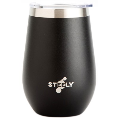 Steely Triple Insulated Coffee Cup 360ml Black