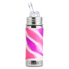 Pura Stainless Steel Pink Swirl Straw Bottle
