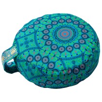 Simply Shweshwe Zafu Cushion - Verdant Mandala 