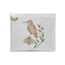 Growing Paper Card - Bird on Flower Stem