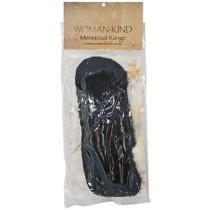 Woman-Kind Reusable Black Fabric Pads Pack of 2 (Large)